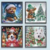 (US Local)4pack Xmas Animal-Crystal Rhinestone Diamond Painting(30x30cm)