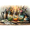 (US Only)Paint By Numbers Kit On Canvas DIY Oil Art Flower Picture Home Wall Decor50x40cm
