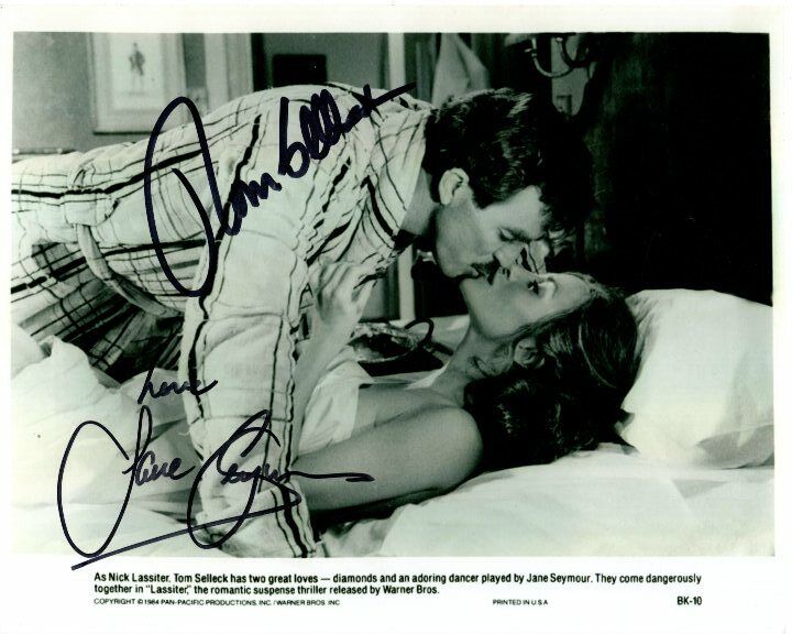 TOM SELLECK and JANE SEYMOUR signed autographed LASSITER Photo Poster painting