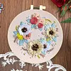 Flying Wreath-DIY Embroidery Kit with Pattern Cotton Threads Needles Hoop 30*30cm/11.81*11.81in