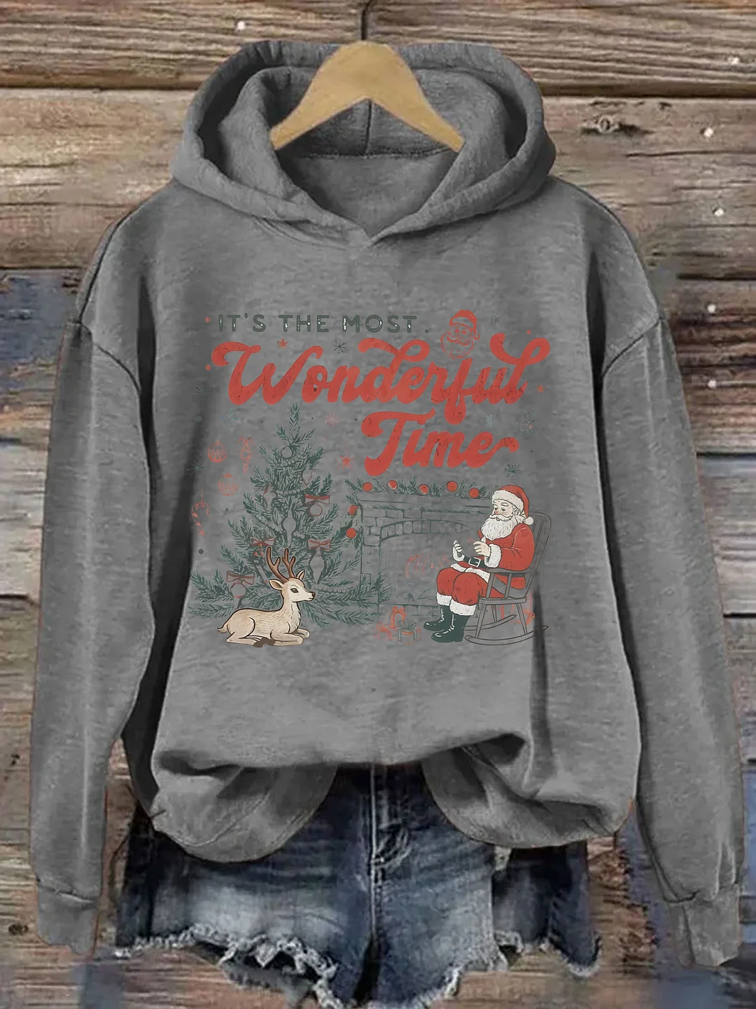 Retro Santa Christmas Hoodie