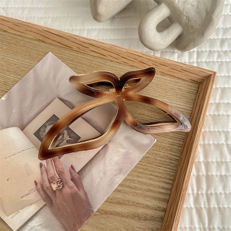 Women’s IG Style Sweet Butterfly Imitation Acetic Acid Metal Hollow Out Hair Claws