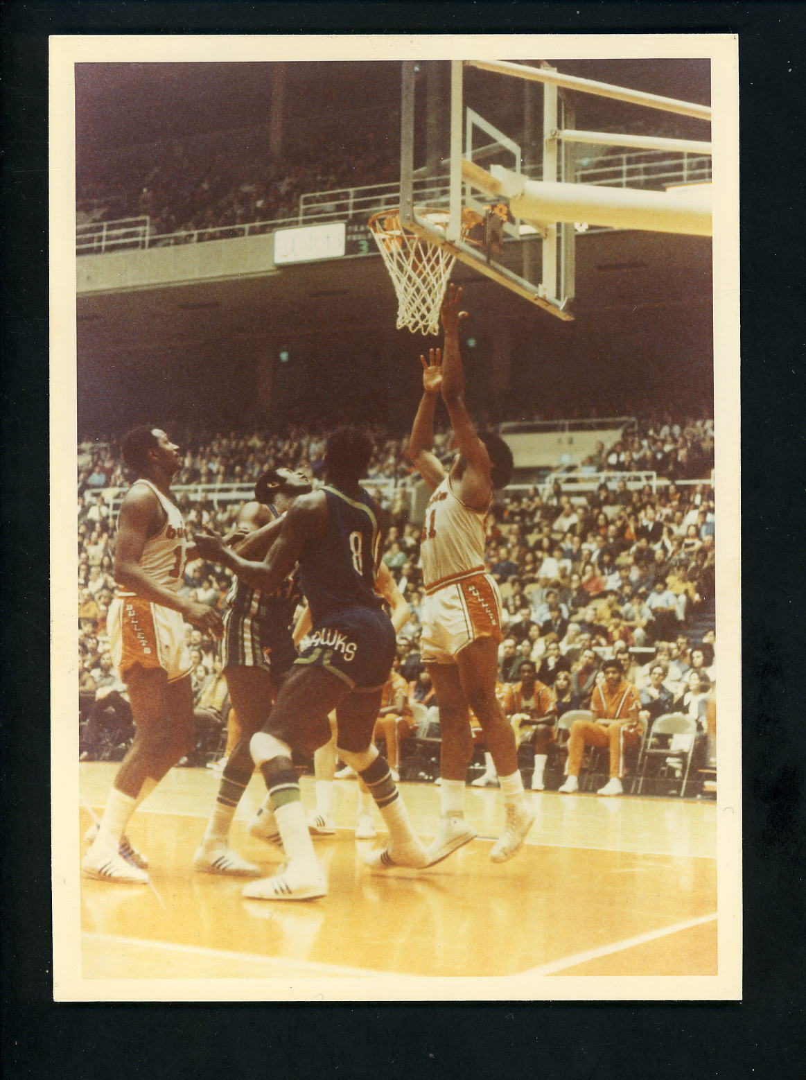 Wes Unseld & Walt Bellamy 1971 Press Original Photo Poster painting Washington Bullets Hawks