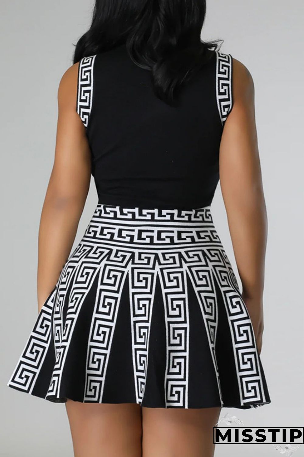 Apricot Casual Print Patchwork O Neck Sleeveless Dress Dresses