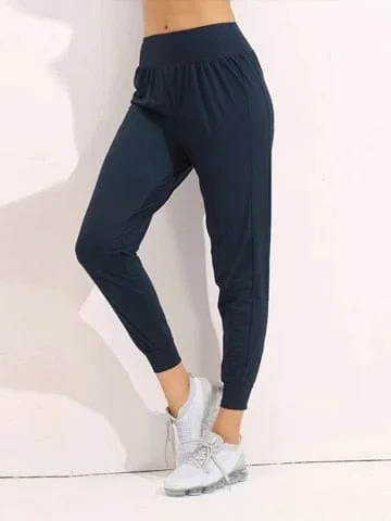 pornhint Pornhint Autumn High Waist Fitness Joggers Pants Women Stretchy Running Workout Sport Trousers Soft Breathable Beam Foot Harem Pant