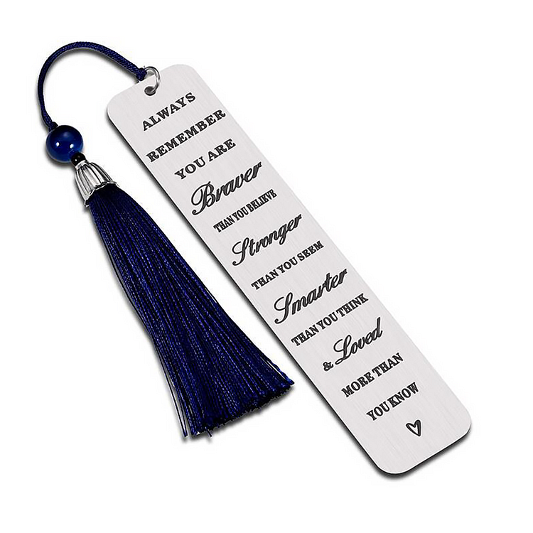 Always Remember You Are Braver - Stainless Steel Bookmarks with Tassel-Annaletters