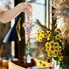 2pcs Flower Cross Diamond Painting Double-sided Crystal Window Suncatcher Craft Set Birthday Gifts Home Garden Decor Hanging Kit