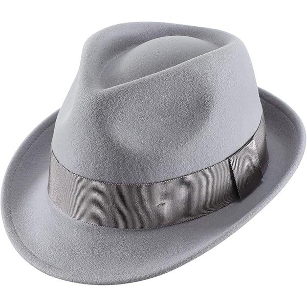 Home Prefer Men's Wool Felt Winter Hat Short Brim Fedora Hat