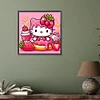 Diamond Painting -5D Round Partial AB Drill Strawberry Kitty(35x35cm)