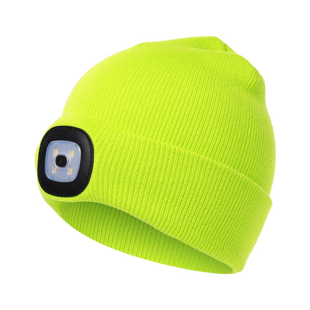 

Winter Kids Knitted Beanie Hat with LED Light Fishing Cycling Cap (Green), 501 Original