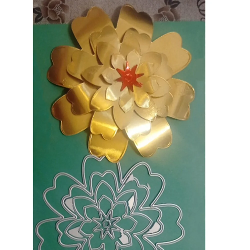 Big 12CM Flower Frame border Outlet  New Cutting Dies Scrapbooking Dies Metal Embossing Stamps and die for Card Making DIY