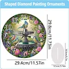 Garden Bird Acrylic DIY Diamond Painting Clock Kit 5D Diamond Art Clock