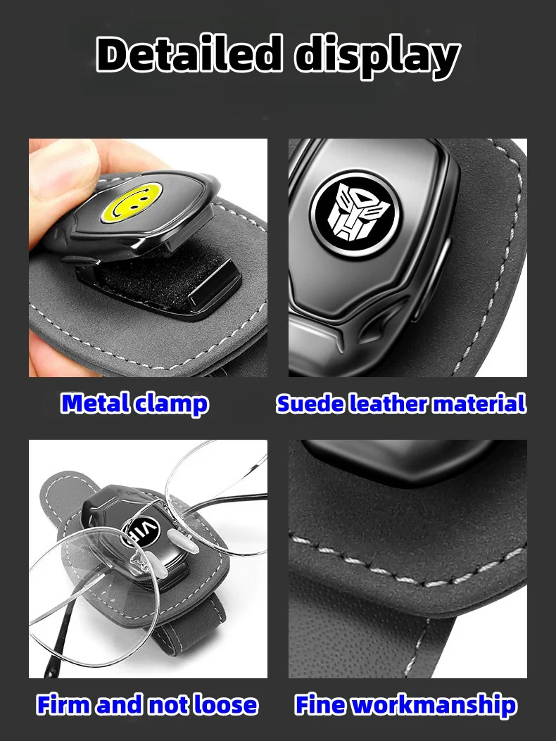 Car multifunctional suede glasses holder