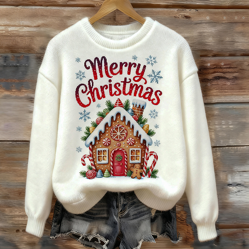 Women's Fun Christmas Plush Sweater elevenforest