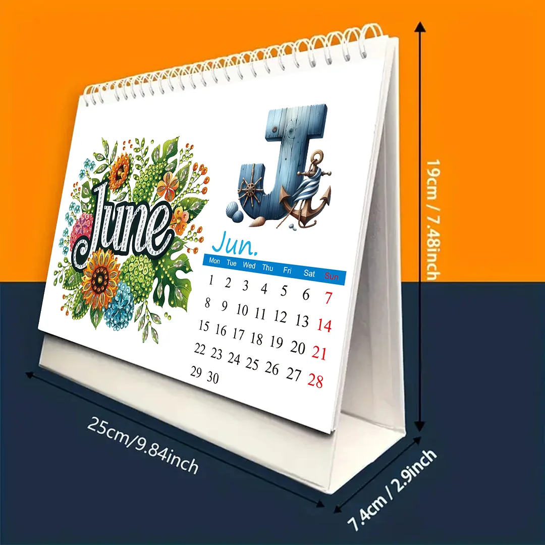 2026 Calendar Diamond Painting Kit DIY Diamond Art Desk Calendar for Home Office