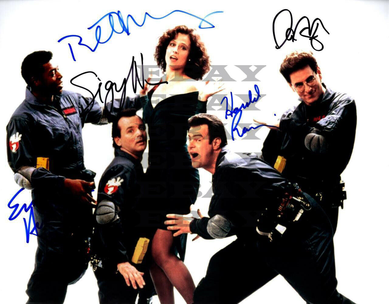 Bill Murray Dan Aykroyd + 3 Ghostbusters Autographed Signed 8x10 Photo Poster painting Reprint