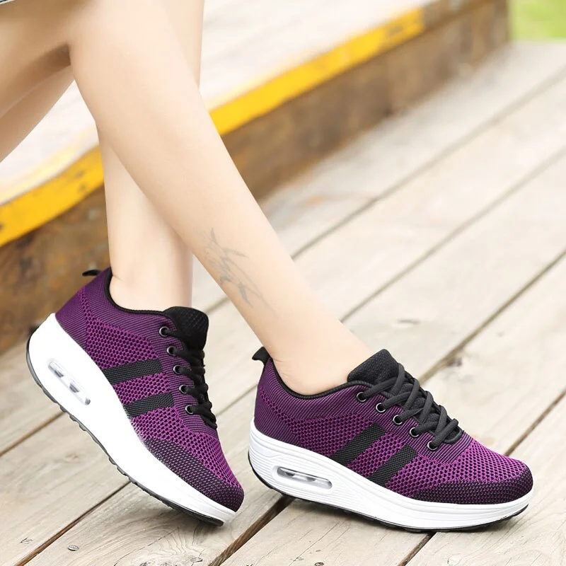 MWY Women Casual Platform Shoes Fashion High Heels Shoes Woman Wedges Women White Sneakers Shoes Heigh Increasing zapatos mujer