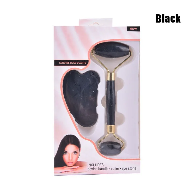 2pcs Face-lifting Gua Sha Board Massager Guasha Facial Massager Roller Scraping Slimming Tools