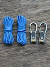 Rope with Roller Tensioner Paracord Adjusters w/Locking Buckle Tie-Down Tool