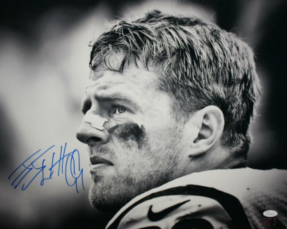 JJ Watt Autographed Houston Texans 16x20 B&W Close Up Photo Poster painting- JSA W Auth/Holo