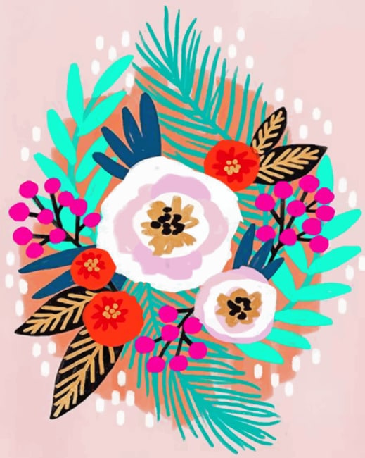 

Flowers – Illustrations Paint By Numbers - 40*50CM, 501 Original