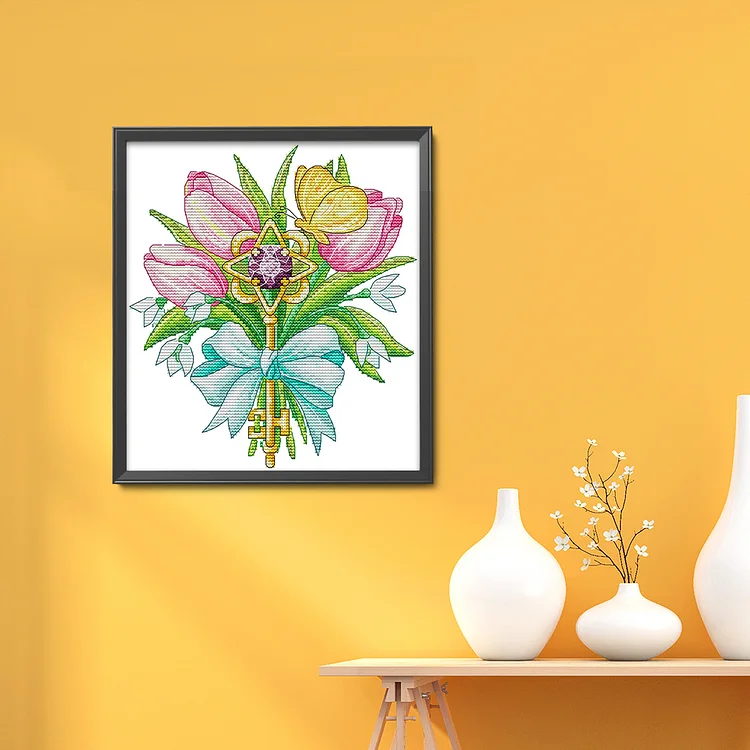 Joy Sunday』Flower - 14CT Stamped Eco-Friendly Cotton Thread