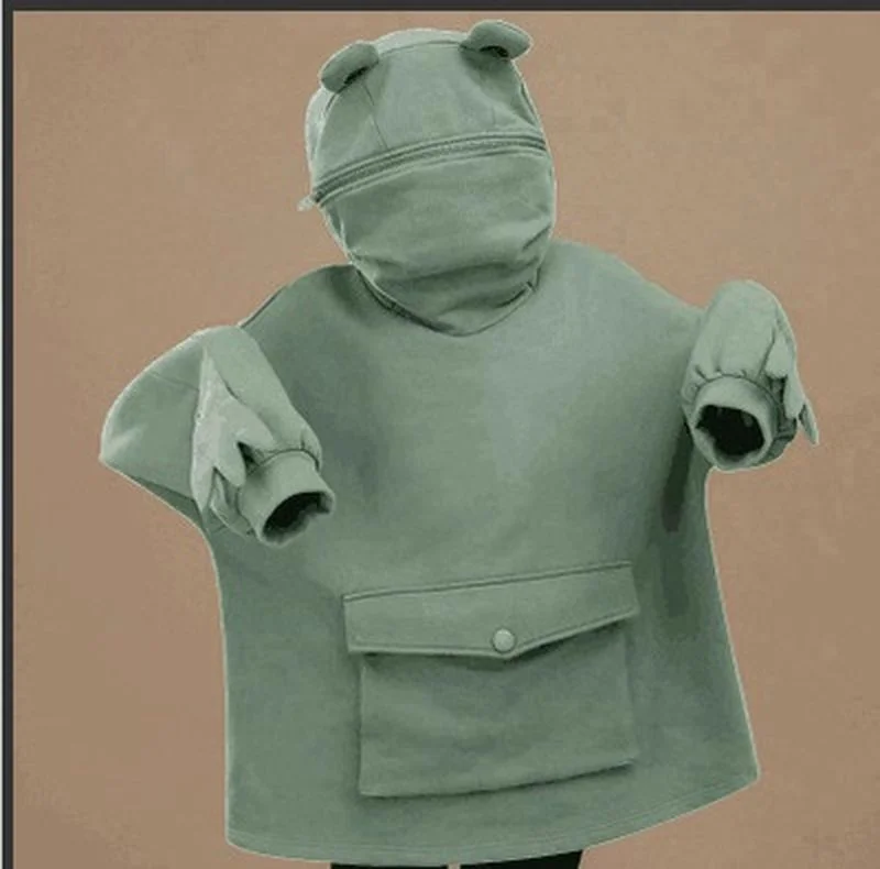 NiceMix Women Autumn Thick Loose Sweatshirt Harajuku Letters Printed Lovely Frog Casual Hooded Hoodies Pullover Female Thicken C