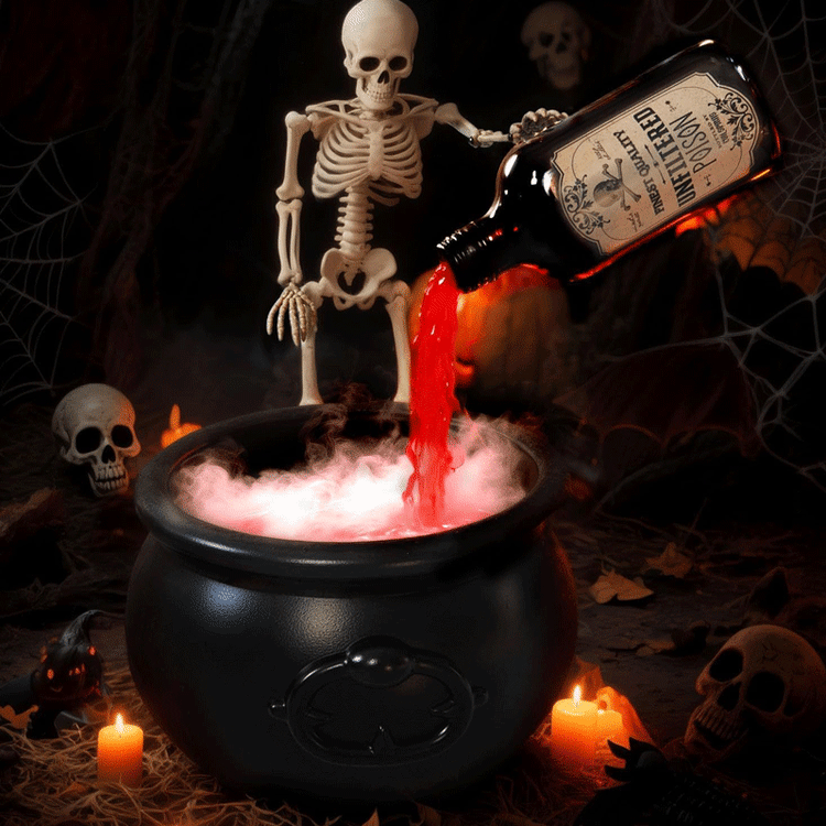 2025 Halloween Decorations Indoor - DIY Floating Potion Set with Witches Cauldron and Mist