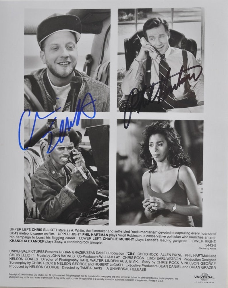 PHIL HARTMAN & CHRIS Elliot Photo Poster painting X2 CB4 wcoa