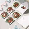 6PCS DIY Diamond Art Greeting Cards Xmas Atmosphere Congratulations Cards & Gift