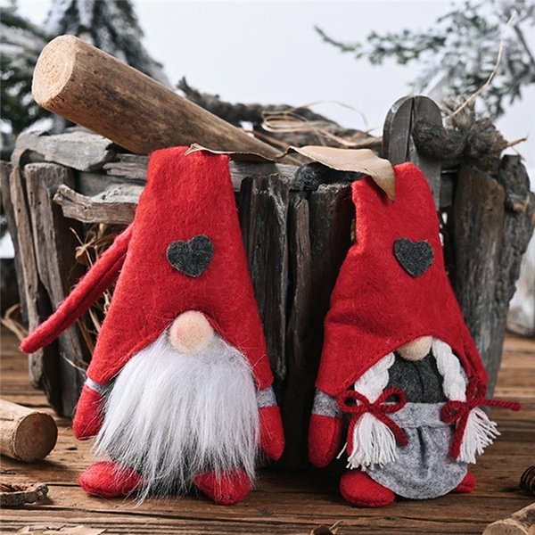Merry Christmas Long Hat Santa Gnome Plush Doll Ornaments Handmade Elf Toy Holiday Home Party Decor - Shop Trendy Women's Fashion | TeeYours