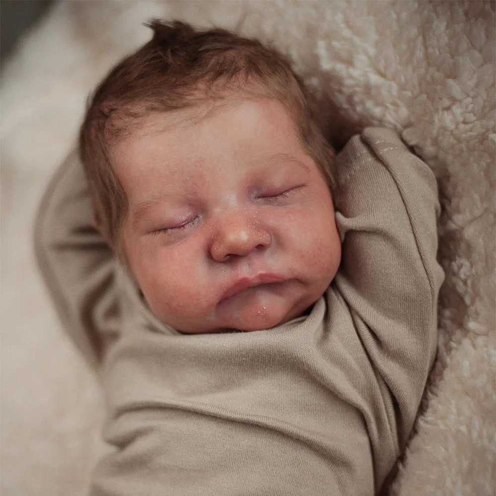 12" Weighted Body Lifelike Cute Handmade Newborn Baby Doll Boy Harrison, Gift for Kids