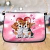 (US Local)Special Shape Love Puppy 5D DIY Diamond Painting Clutch Bag for Women Girls