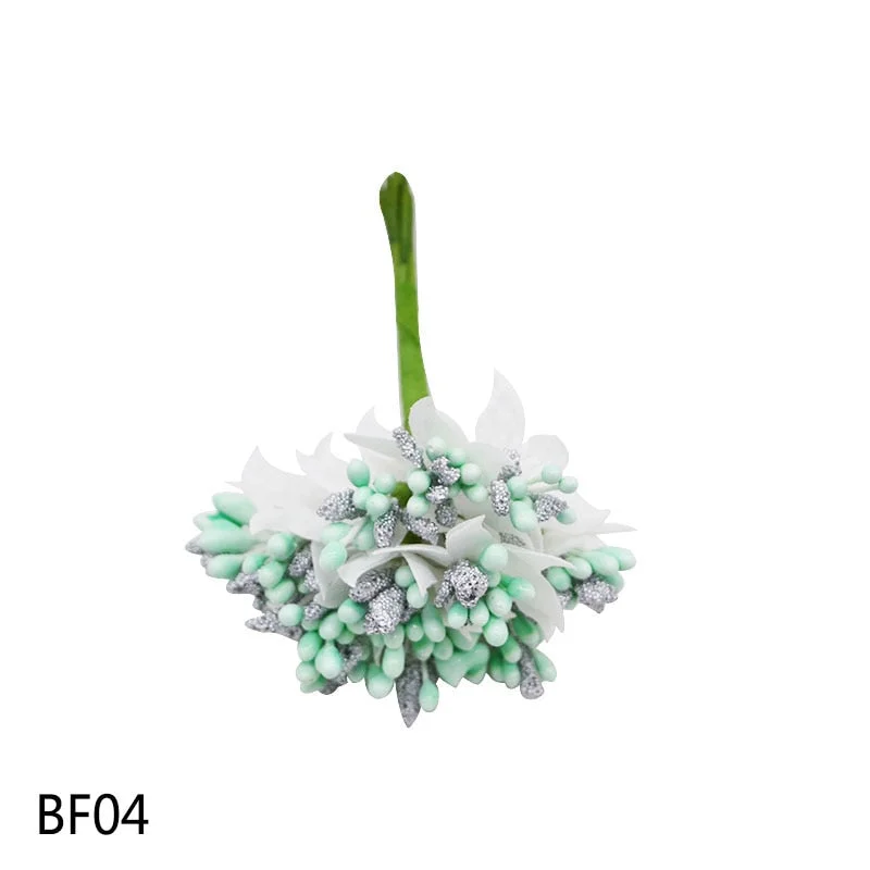 12PCS/lot Mulberry party Artificial Flower Stamen wire stem/marriage leaves stamen DIY wreath wedding box decoration Fake flower