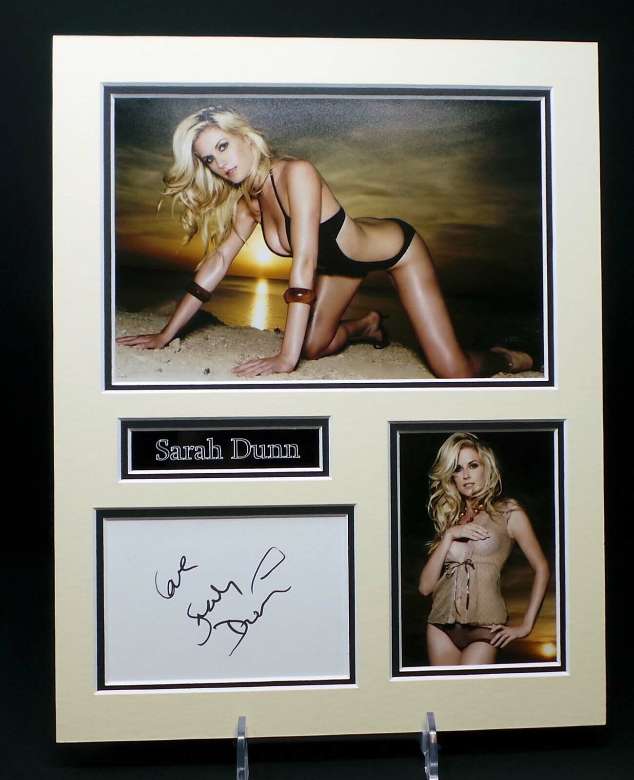 Sarah DUNN Signed Mounted Sexy Photo Poster painting Display AFTAL RD COA Hollyoaks Actress