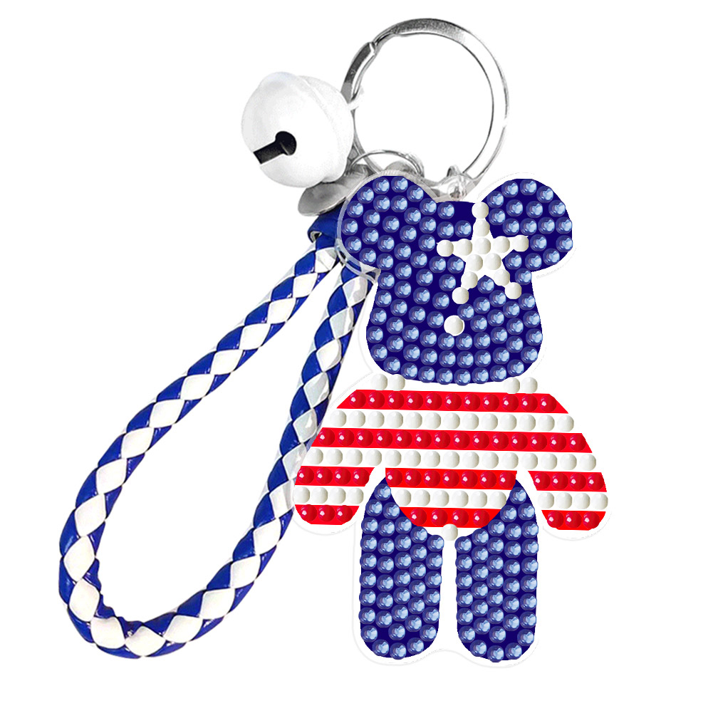 

1pcs Bear Double Sided - 5D DIY Craft Keychain, 501 Original