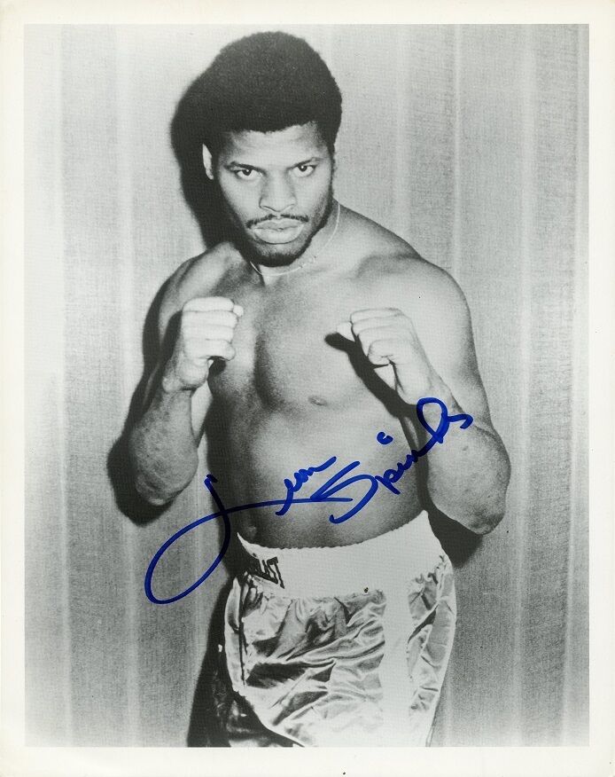 LEON SPINKS Signed Photo Poster painting