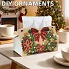 Xmas Wreath DIY Pearl Diamond Painting PU Cover Tissue Holder Kit Pearl Art Painting Decoration for Home & Gifts