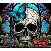 Diamond Painting -DIY Round Drill Stained Glass Skull(50*45 CM)