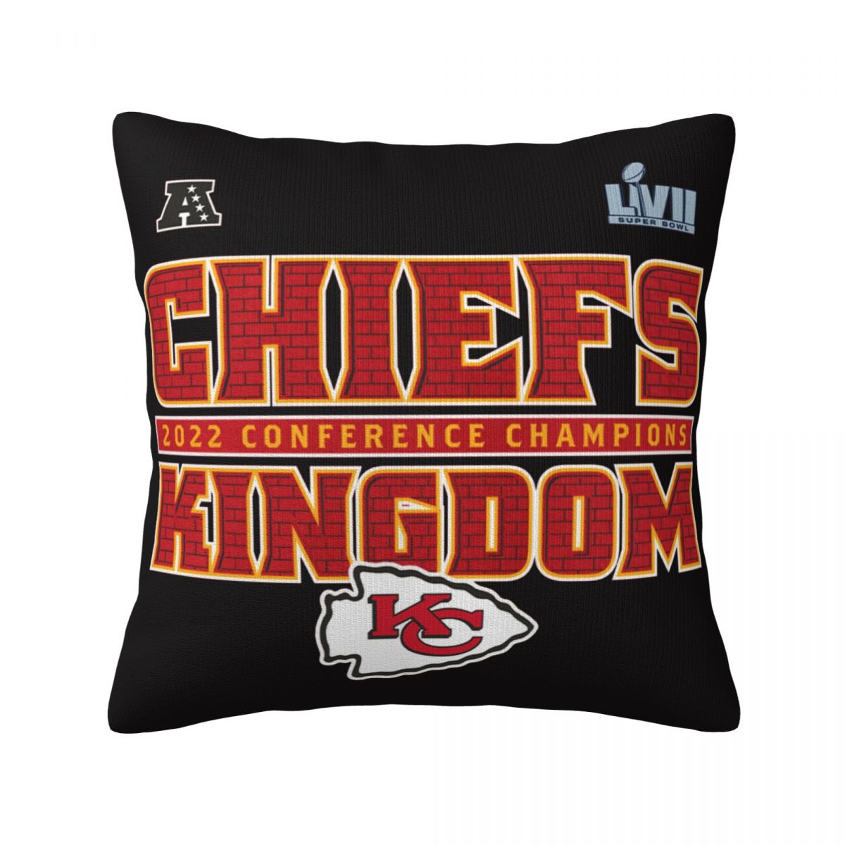 Kansas City Chiefs 2022 AFC Champions Team Slogan Pillow Covers 18x18 Inch