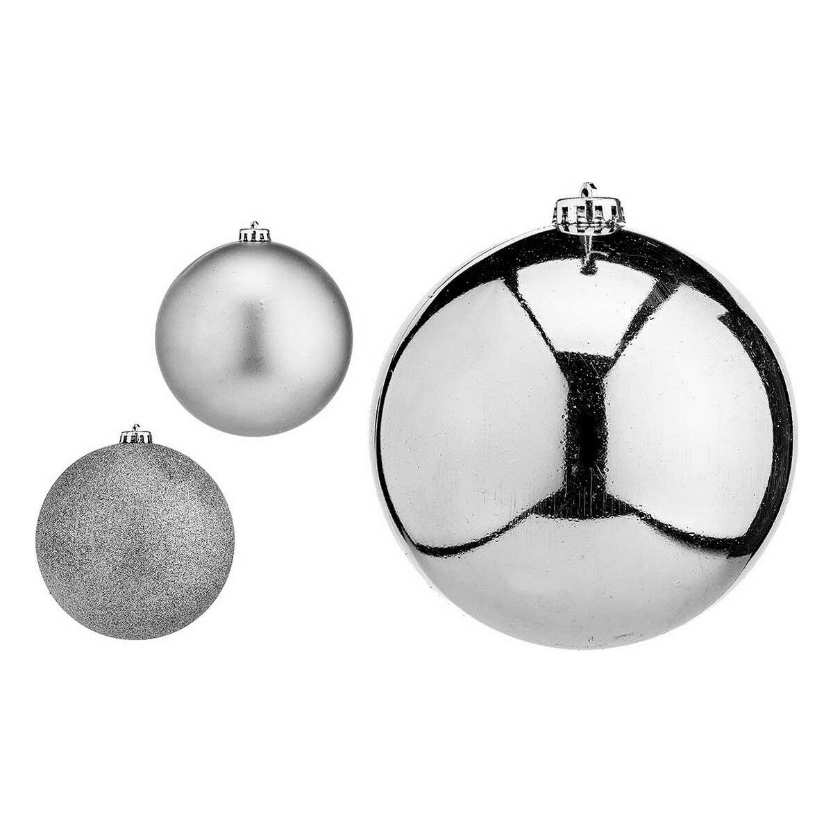 Christmas Baubles Krist+ Silver Plastic &Oslash; 15 cm 6 Units