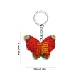 Butterfly Beaded Counted Cross Stitch Ornament Kit Cross Stitch Bead Keychain (A)