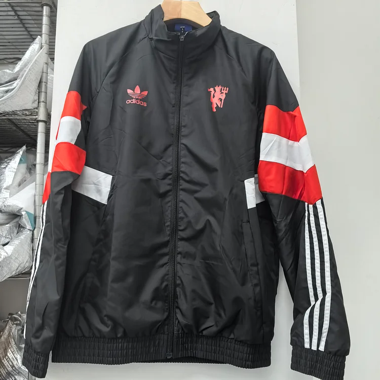 2024 Manchester United Soccer Jersey Windbreaker Black