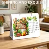 Diamond Art Painting 2027 Desk Calendar Non-Fading DIY Diamond Painting Calendar Ornament Multi Purpose DIY Resin Paintings Desks Kit for Office Home Interior Decoration (monthly festival)
