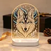 DIY Diamond Art LED Night Light &ndash; Light-Up Table Decor, Double-Sided Printed DIY Crystal Pearl Painting Decoration for Holiday & Gifts(Wolf)