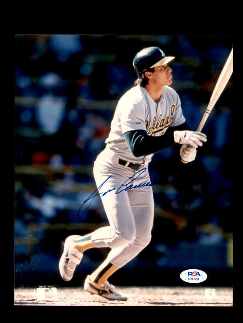 Jose Canseco PSA DNA Coa Signed 8x10 Photo Poster painting A`s Autograph