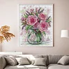 Rose And Lavender-14CT Stamped Cross Stitch 29*35cm/11.42*13.78in