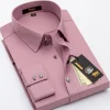 Men's business casual crystal button  shirt