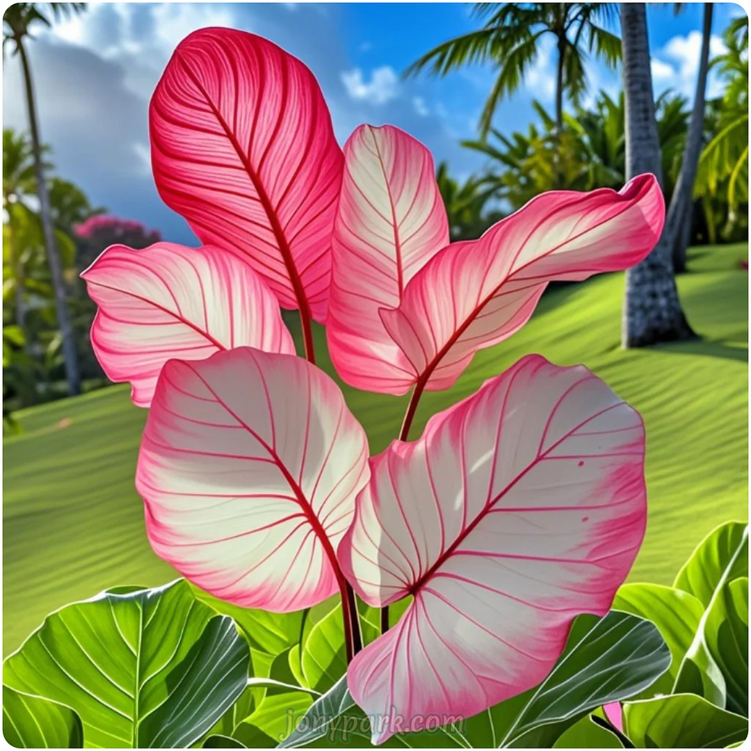 ”Blushing Beauty“ Giant Caladium Bulbs Jonyparkseed®