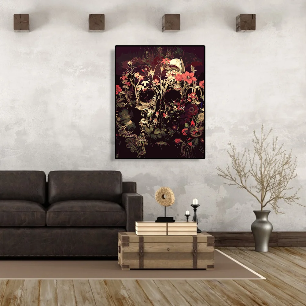 Flower Skull - Paint By Number(40*50cm)